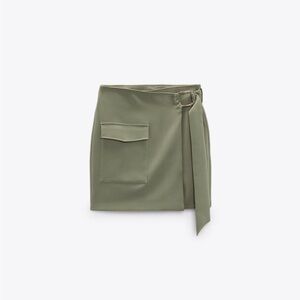 New ZARA crossed wrap mini skirt.